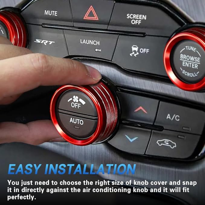 3PCS Air Conditioner Switch Button Knob Cover, Auto Accessories Climate Control - Image 5