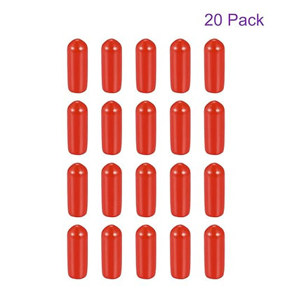DMiotech 20 Pack 3/16" ID Red Screw Thread Protectors Rubber End Caps Bolt - Image 6