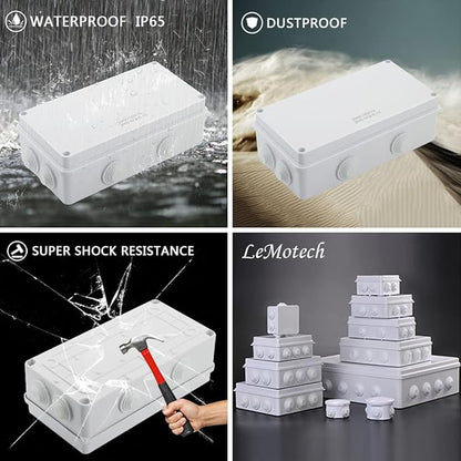 LeMotech ABS Plastic Dustproof Waterproof IP65 Junction Box Universal - Image 7