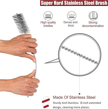 Pipe Cleaning Brush Set Stainless Steel Bristles, Stainless Steel Pipe Brush - Image 3