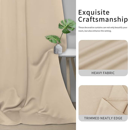 Easy-Going Blackout Curtains for Bedroom, Solid Thermal Insulated Grommet and - Image 5