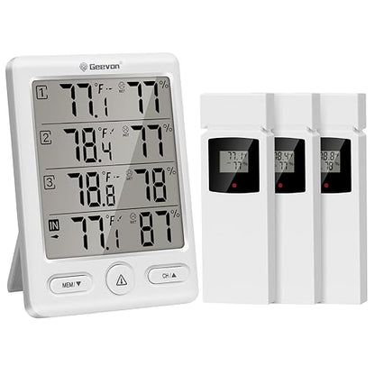 Geevon Indoor Outdoor Thermometer Wireless by GEEVON