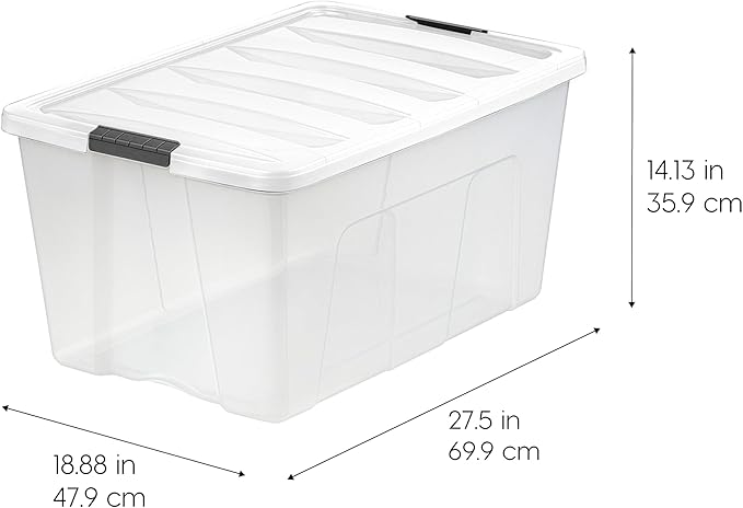 IRIS USA 94 Qt Stackable Plastic Storage Bins - Image 2