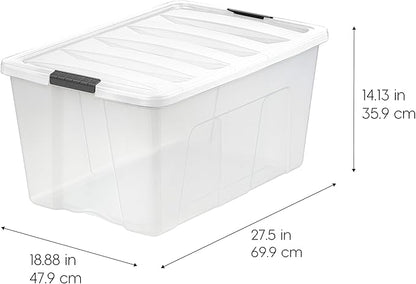 IRIS USA 94 Qt Stackable Plastic Storage Bins - Image 2