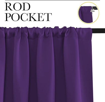 NICETOWN RV Blackout Curtains for Camper Windows, Royal Purple, Short Blackout - Image 2