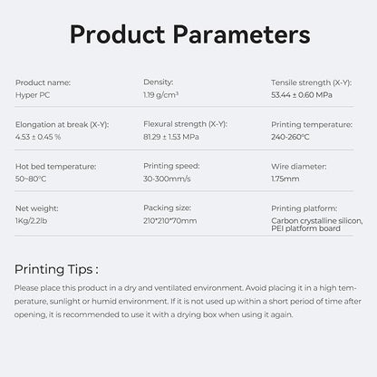Creality Hyper PC Filament for 3D Printing, 3D Printer Filament - Image 8