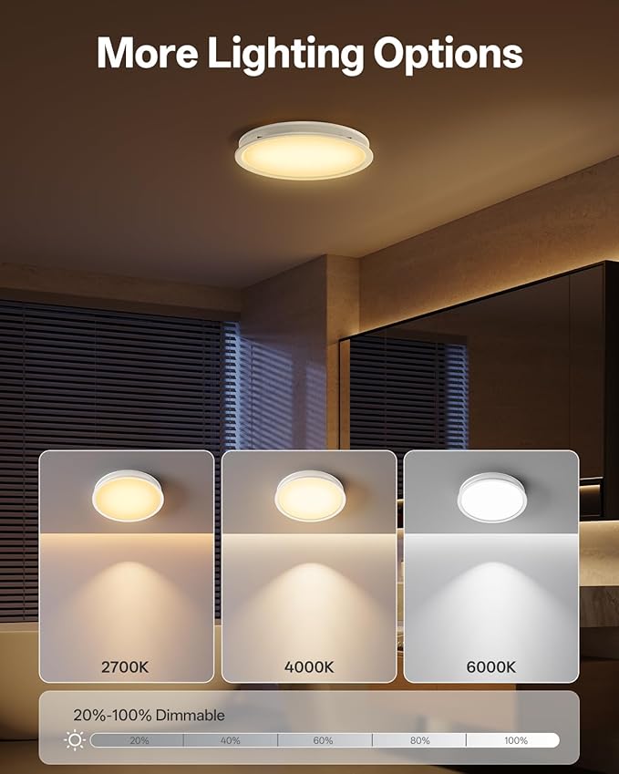 Bathroom Exhaust Fan with RGB Lights, 110CFM/1.0 Sones Vent Fan with 3 Color - Image 5