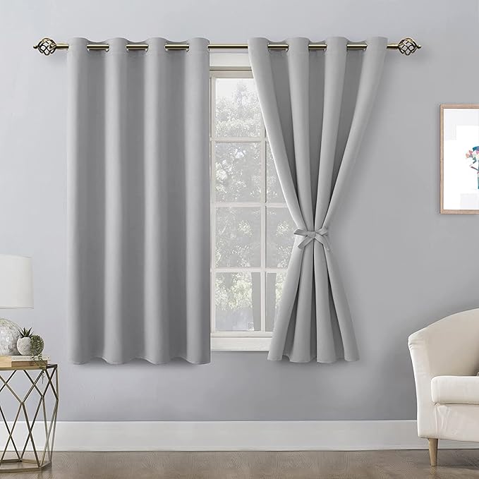 Hiasan Blackout Curtains for Bedroom, 52 x 54 Inches Long - Image 2