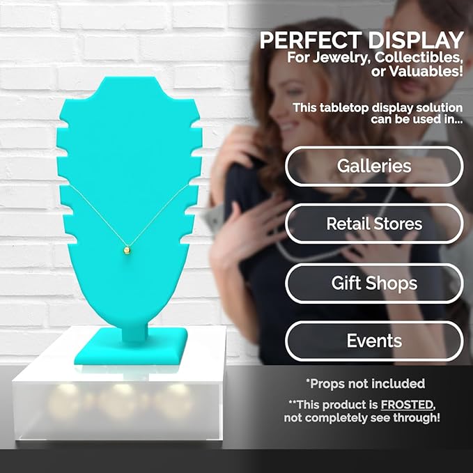 Frosted Acrylic Display Box Versatile 5 Sided Pedestal 6.75" x 6.75" x 2" - Image 2