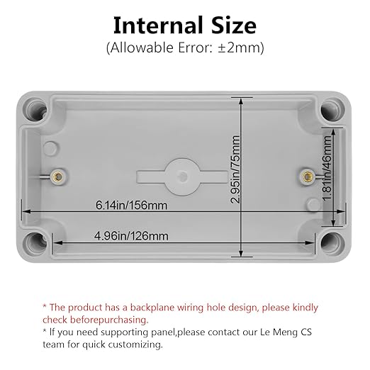 LeMotech Junction Box IP67 Waterproof Dustproof ABS Plastic Project Box - Image 3