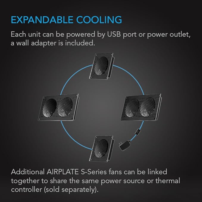 AC Infinity AIRPLATE S7, Quiet Cooling Fan System 12" - Image 5
