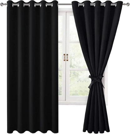 Hiasan Blackout Curtains for Bedroom, 60 x 63 Inches Length by Hiasan