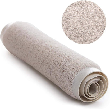 Non Slip with Suction Cups Loofah Bathmat 27"x15" & 29.5"X16.9", PVC Loofah by Home+Expressions
