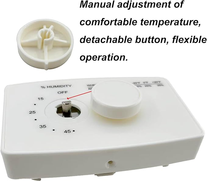 4655 Manual Digital Humidifier Replacement 24V AC Control Switch White - Image 6