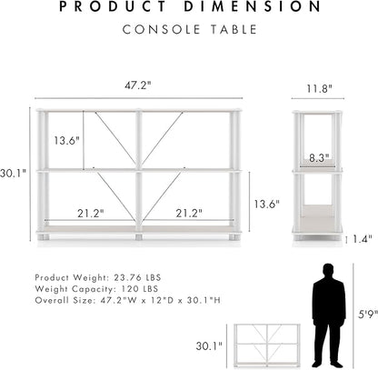 Homes: Inside + Out Apexa Modern 3-Tier Extra Wide Shelving Units, Collectibles - Image 3