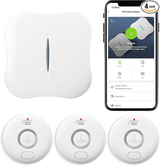 WiFi Water Leak Detectors for Home 3 Pack, Wireless Smart Water Leak Sensor by RUIKORING
