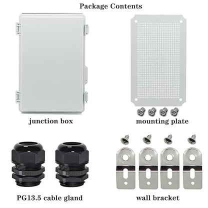Zulkit Junction Box, IP67 Waterproof Electrical Box Hinged Cover Stainless - Image 6