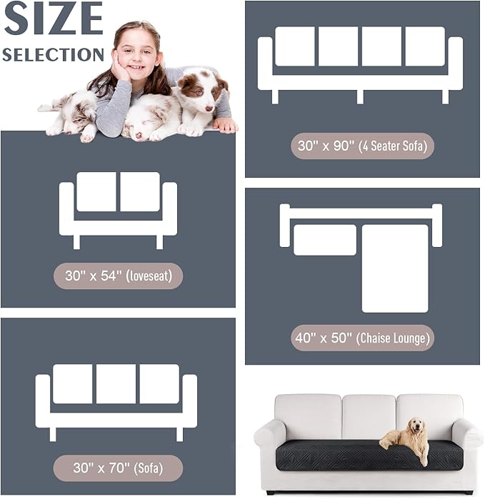 TAOCOCO 100% Waterproof Sofa Cushion Cover Reversible Couch Seat Cover - Image 6