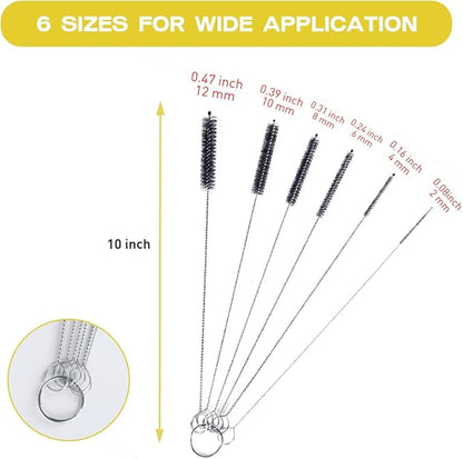 Straw Cleaner Brush Set, 6 Piece Long Drinking Straws Cleaning Brush Pipe Tube - Image 2