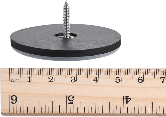 uxcell 50mm Furniture Feet Slider Glides Screw-in Chair Leg Protector Pads PTFE - Image 6