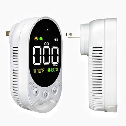 Portable Carbon Monoxide Detector Plug, Upgraded Version Configure Emergency by VETOUCH