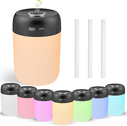 Portable Small Humidifier, 650ml Colorful Mini Humidifier by 1