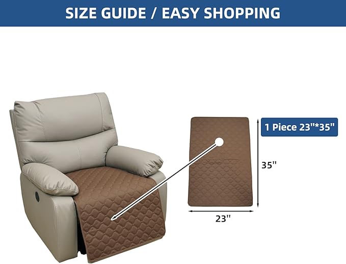 Eismodra Waterproof Recliner Chair Covers - Image 6