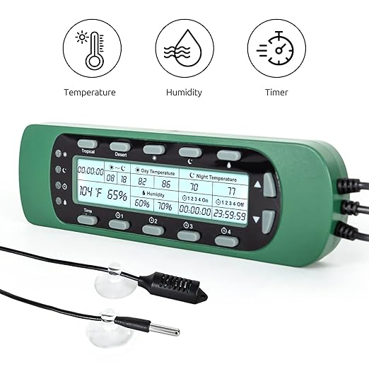 REPTI ZOO Reptile Digital Thermometer Hygrometer Controller - Image 3