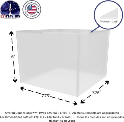 Acrylic Display Box Counter Retail Merchandise Storage Bin No Lid - Image 6