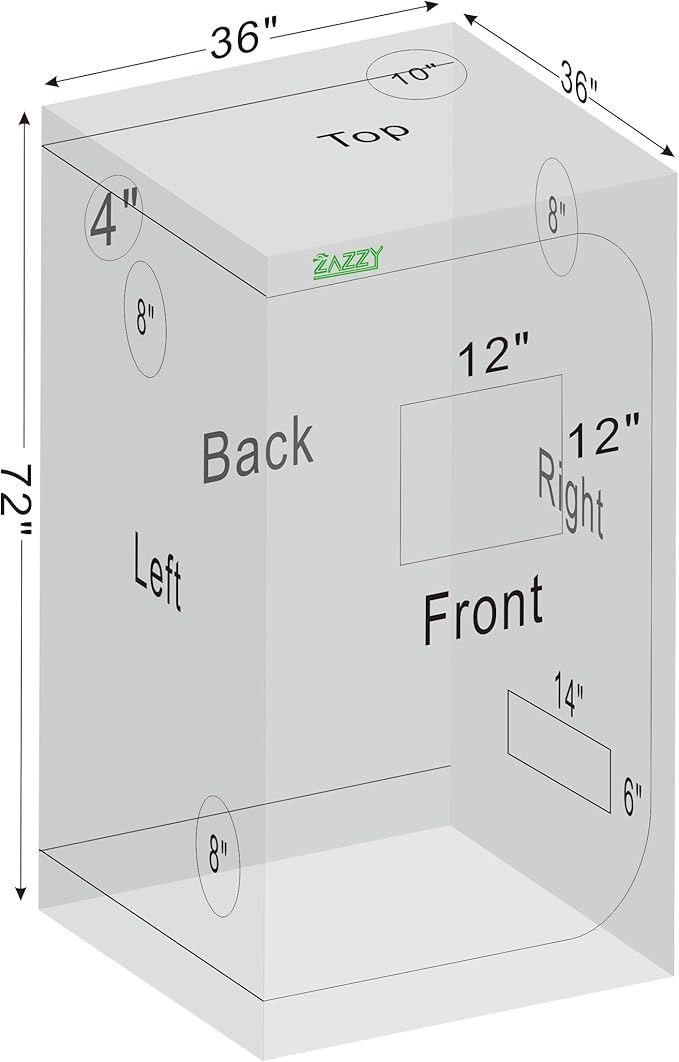 zazzy Grow Tent 3x3 FT - Image 9