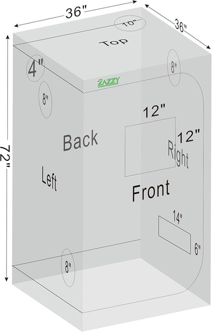 zazzy Grow Tent 3x3 FT - Image 9