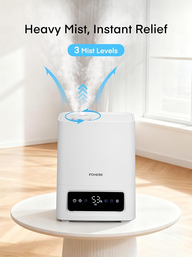 FOHERE 6L Humidifiers for Bedroom, 60H Cool Mist Humidifier for Large Room - Image 2