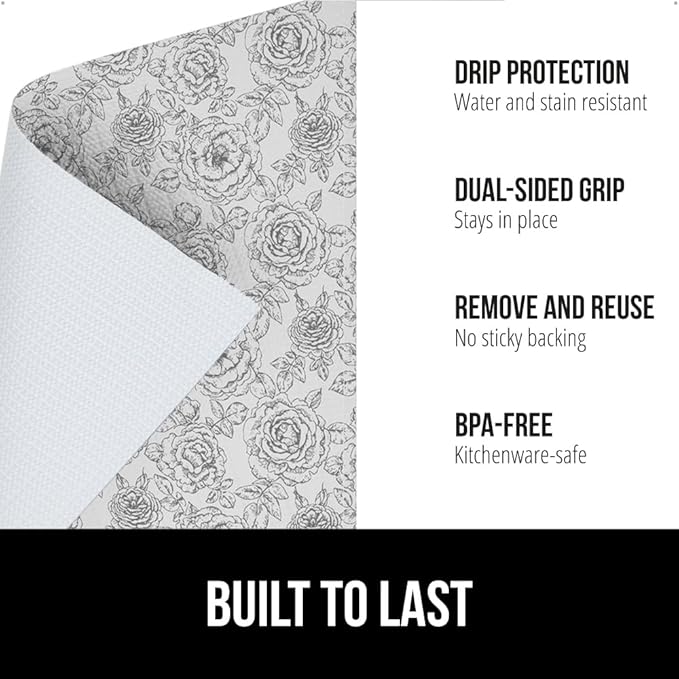 GORILLA GRIP DripGuard Shelf Liner, Non-Adhesive Drawer and Kitchen Cabinet - Image 2