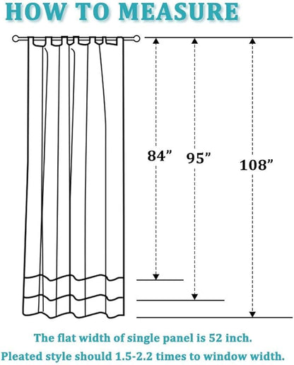 RYB HOME Outdoor Curtains for Patio Waterproof Tab Top Block Sunlight Thermal - Image 7
