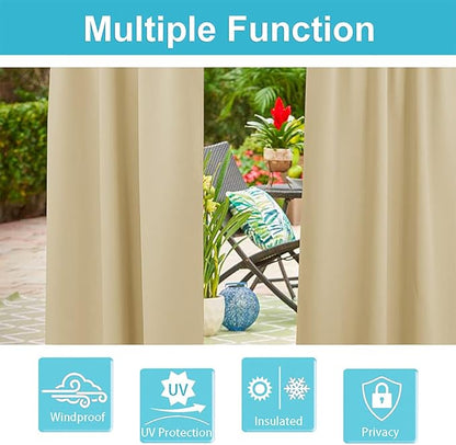 RYB HOME Extra Wide Outdoor Curtains - Image 8