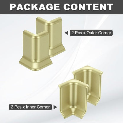 uxcell Self Adhesive Baseboard Corner Blocks, 2.2 Inch Wall Edge Corner - Image 3