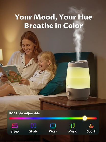 BREEZOME Humidifiers for Bedroom, 2.5L Humidifiers for home, 250ml/h Mist Output - Image 6