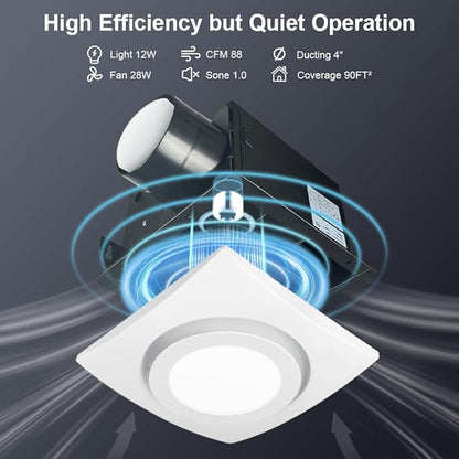 88CFM 1.0 Sone Bathroom Exhaust Fan - Image 5