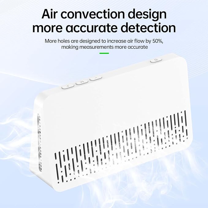 CIS 7-in-1 Air Quality Monitor, Indoor Humidity Monitor, Temperature, Date - Image 6