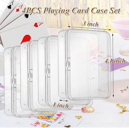 Clear Plastic Playing Card Case Set - Image 3