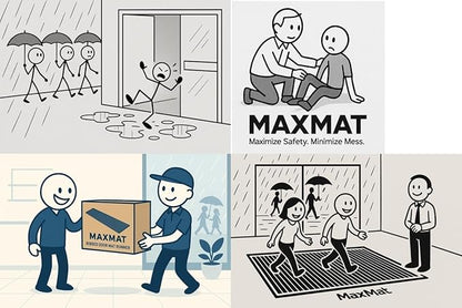 MaxMat® Extra Large Commercial Door Mat, Rubber Border Heavy Duty Door Mat - Image 6