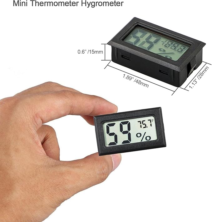 4-Pack Mini Digital Temperature Humidity Meters Gauge Indoor Thermometer - Image 2