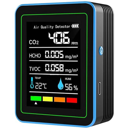 5-in-1 Professional Indoor Air Quality Monitor Indoor Portable CO2 Monitor | by RISOON