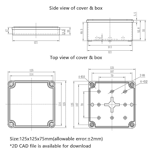 Junction Box，4.9"x 4.9"x 3" Outdoor Electrical Box - Image 8