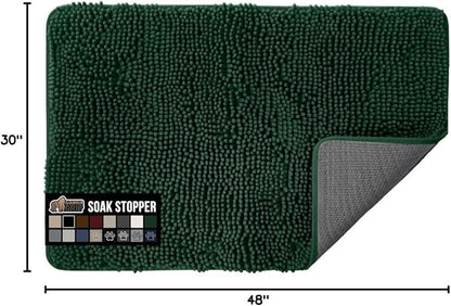 GORILLA GRIP SOAKSTOPPER Dog Door Mat, 48x30 Machine Washable Rug Absorbent - Image 2