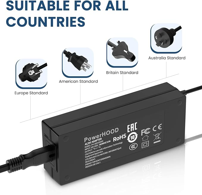 12V AC/DC Adapter Compatible - Image 3