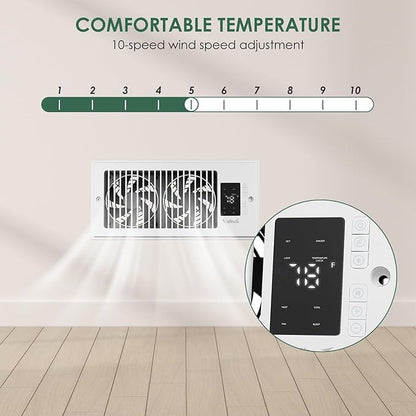 Register Booster Fan 4"x10", 10-Speed Quiet Vent Fan - Image 7