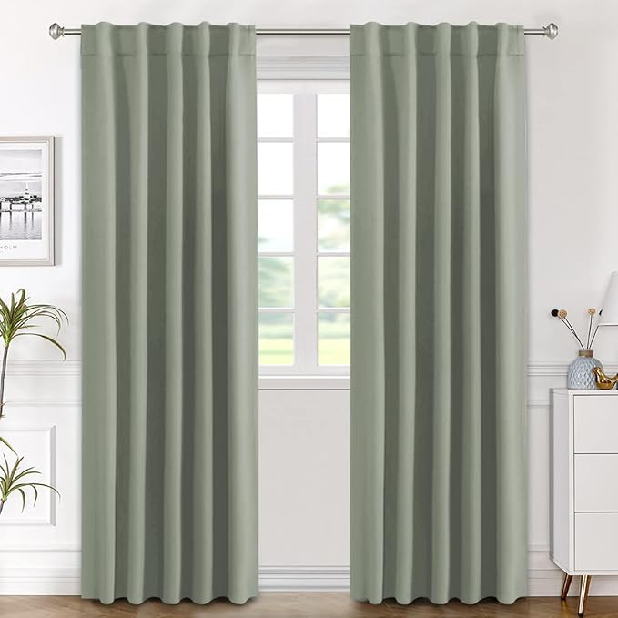 H.VERSAILTEX Blackout Curtains Thermal Insulated Window Treatment Panels Room by HVERSAILTEX