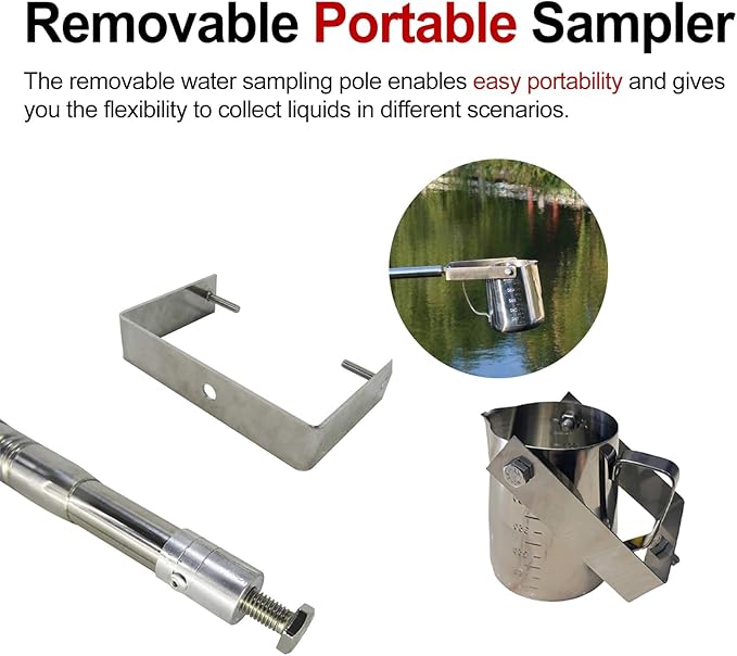 Water Sample Collection Pole Pvc, Vertical Swing Telescopic Water Sampling Rod - Image 8
