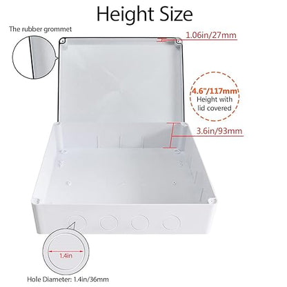 LeMotech Junction Box, Electrical Box IP65 Water Resistant Dustproof ABS - Image 5